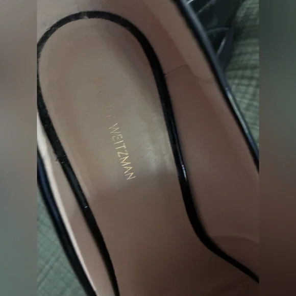 Stuart weitzman Patent Black Studded Loafers - Picture 4 of 11